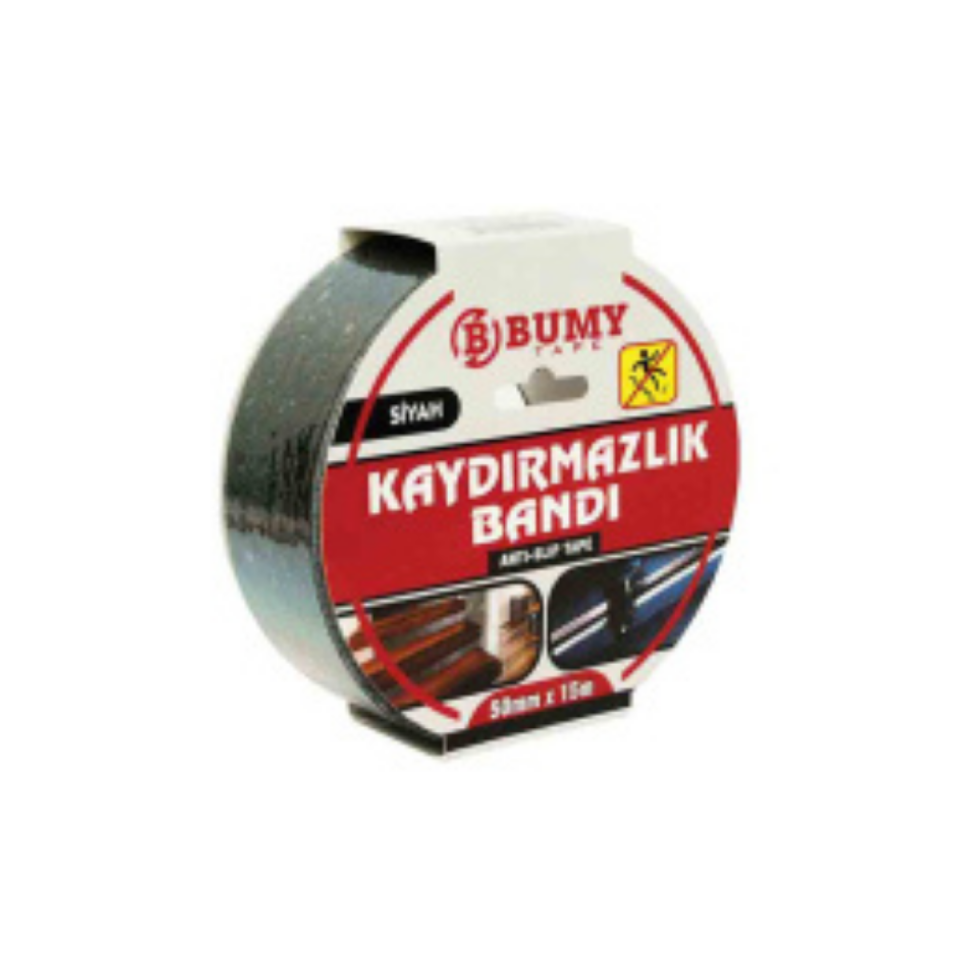 BUMY MERDİVEN KAYDIRMAZLIK BANDI SİYAH 50MMX15 MT