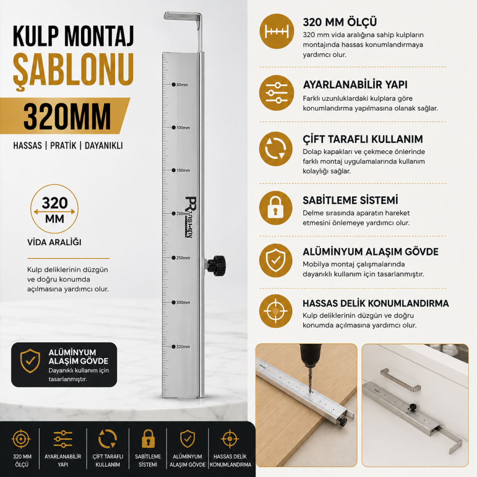 HASSAS KULP DELME SABİTLEME VE MONTAJ APARATI 320MM