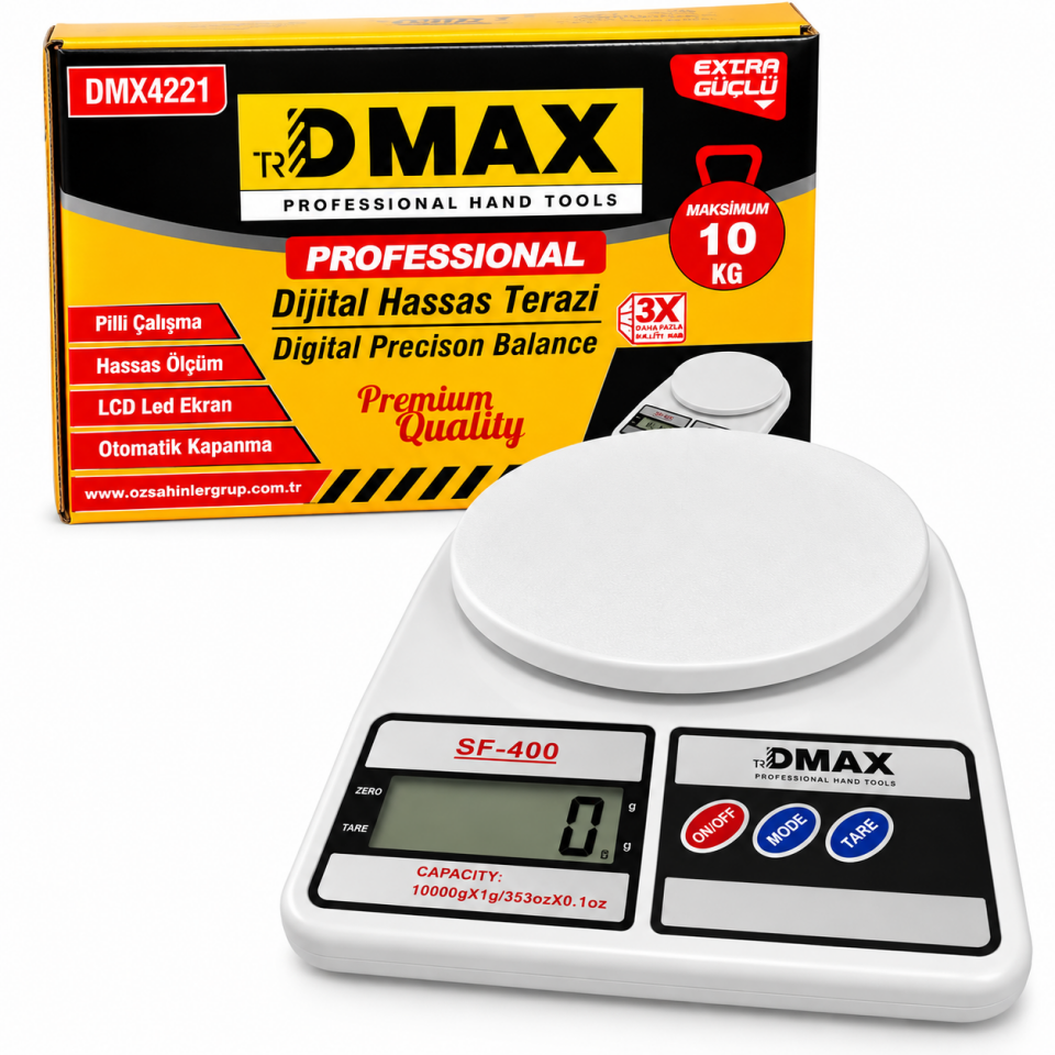 DMAX HASSAS MUTFAK TERAZİSİ 10 KG DMX4221