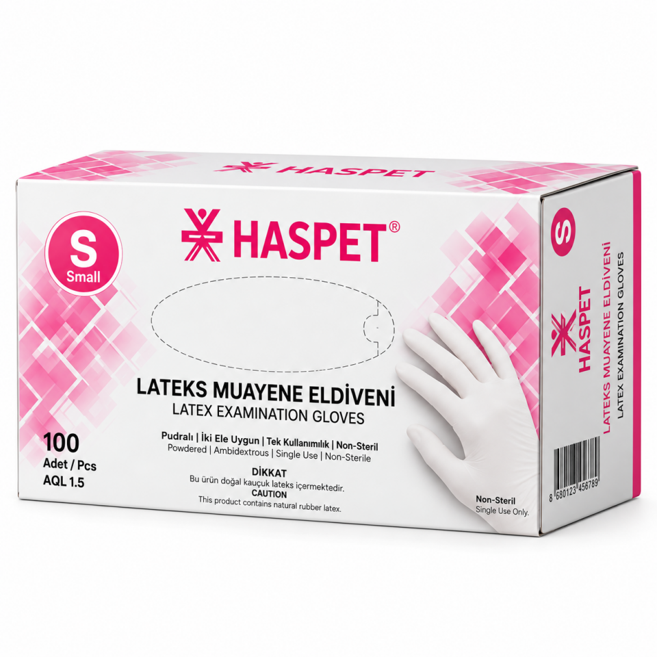 HASPET LATEKS PUDRASIZ MUAYENE ELDİVENİ SMALL