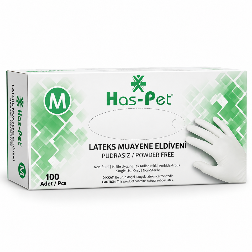 HASPET LATEKS PUDRASIZ MUAYENE ELDİVENİ MEDİUM