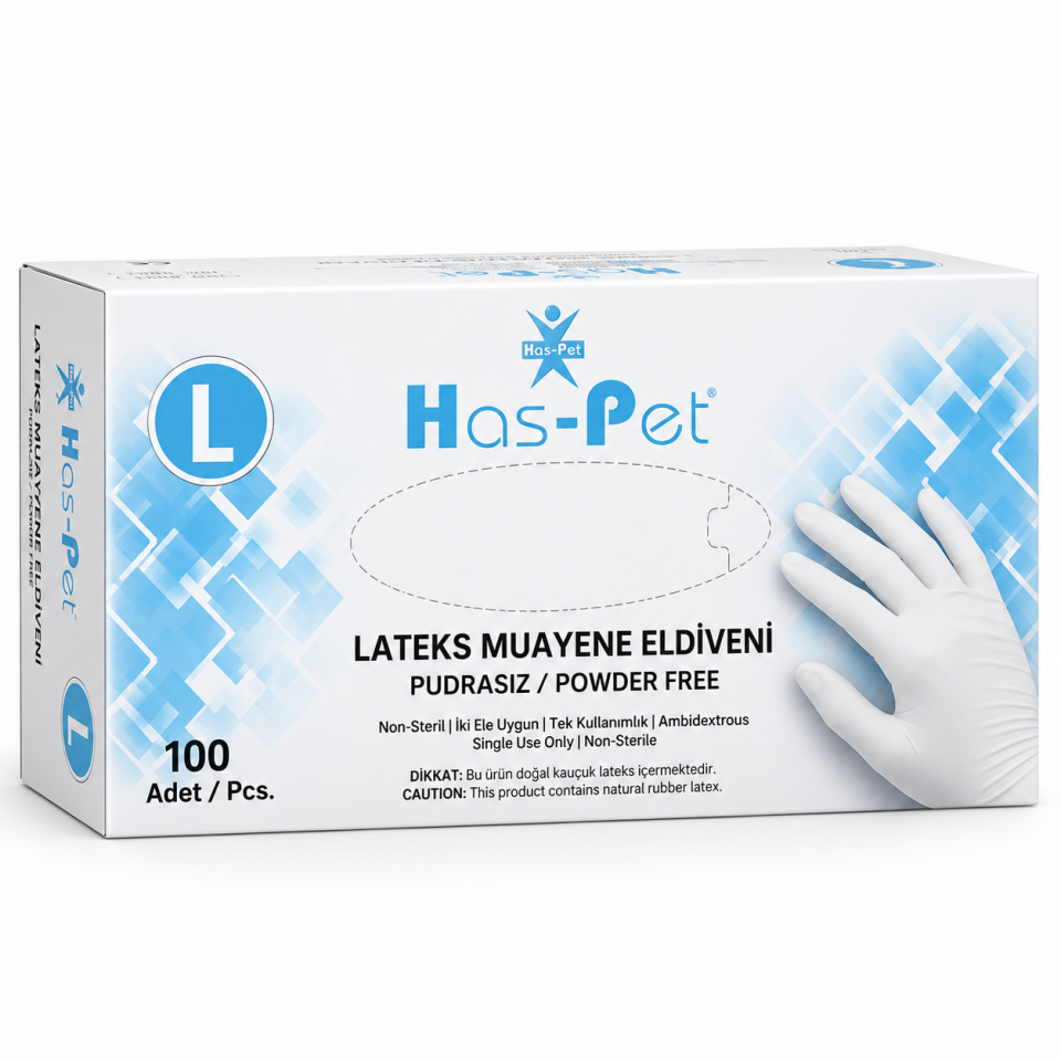 HASPET LATEKS PUDRASIZ MUAYENE ELDİVENİ LARGE