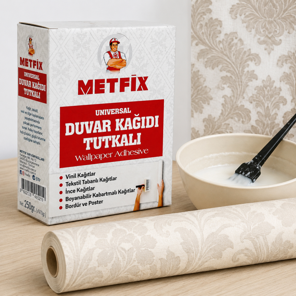 METFİX TOZ DUVAR KAĞIDI TUTKALI 250GR