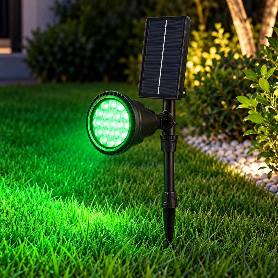 HELİOS 15W SOLAR KAZIKLI ÇİM ARMATÜR YEŞİL HS-4003Y