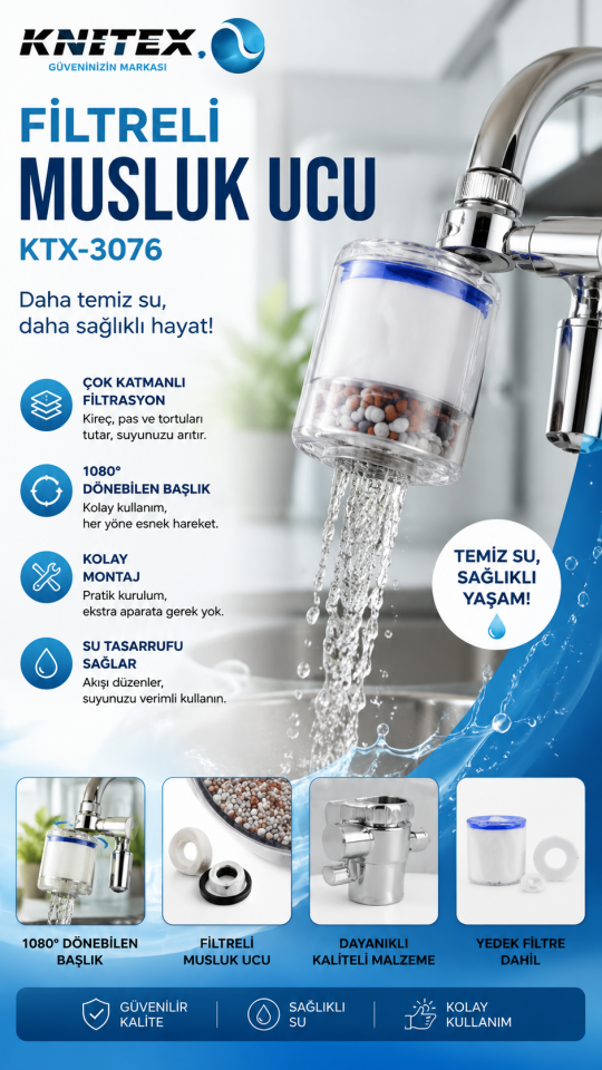 KNITEX FİLTRELİ MUSLUK UCU KTX-3076