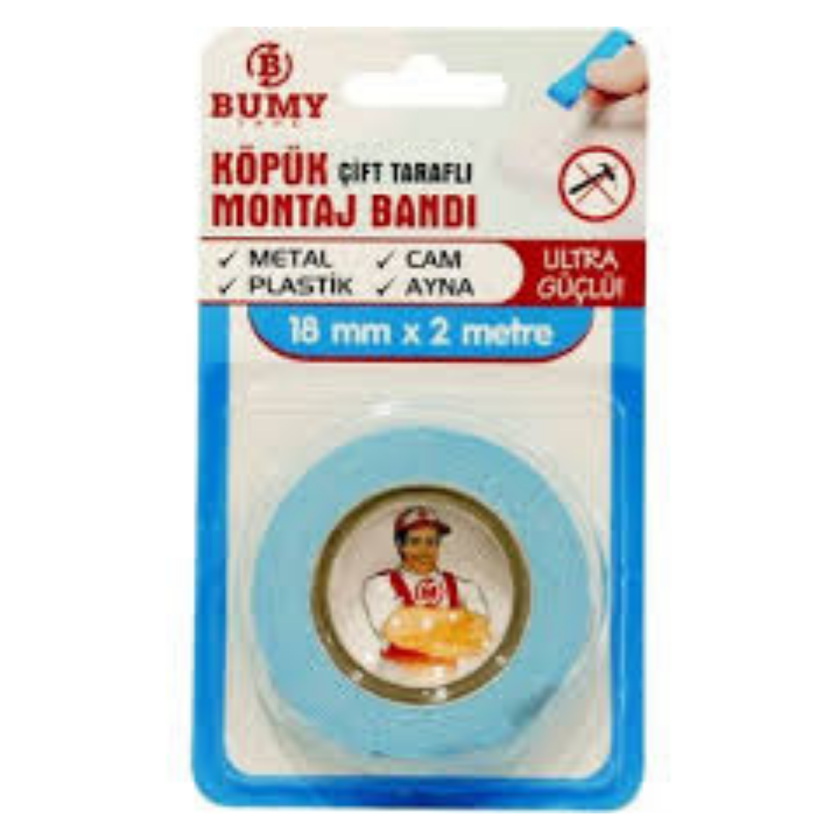 BUMY HAZIR KESİLMİŞ MONTAJ BANDI ÇİFT TARAFLI BEYAZ