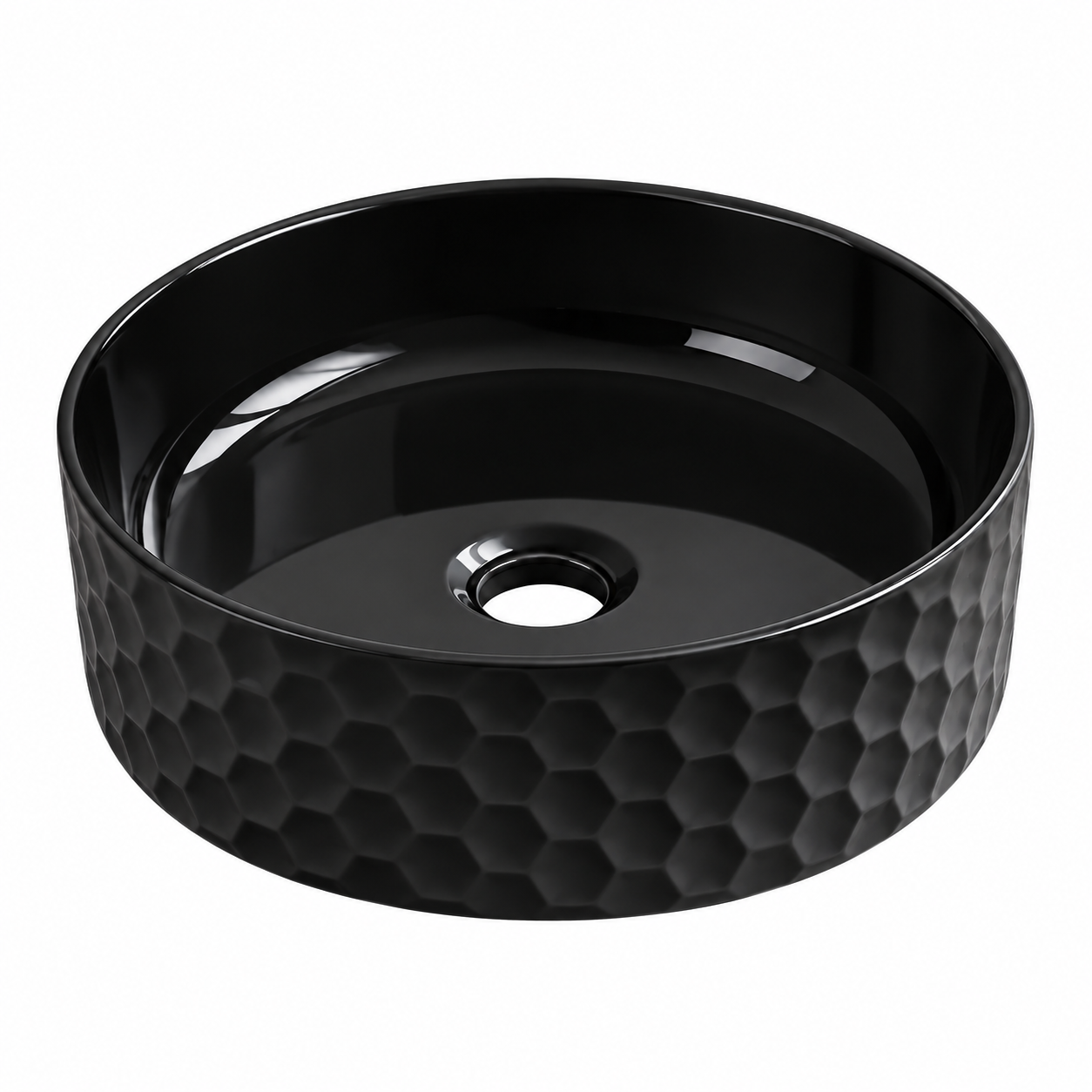 LAVABO 44 CM SİENNA PARLAK SİYAH LUCCO 613044-108