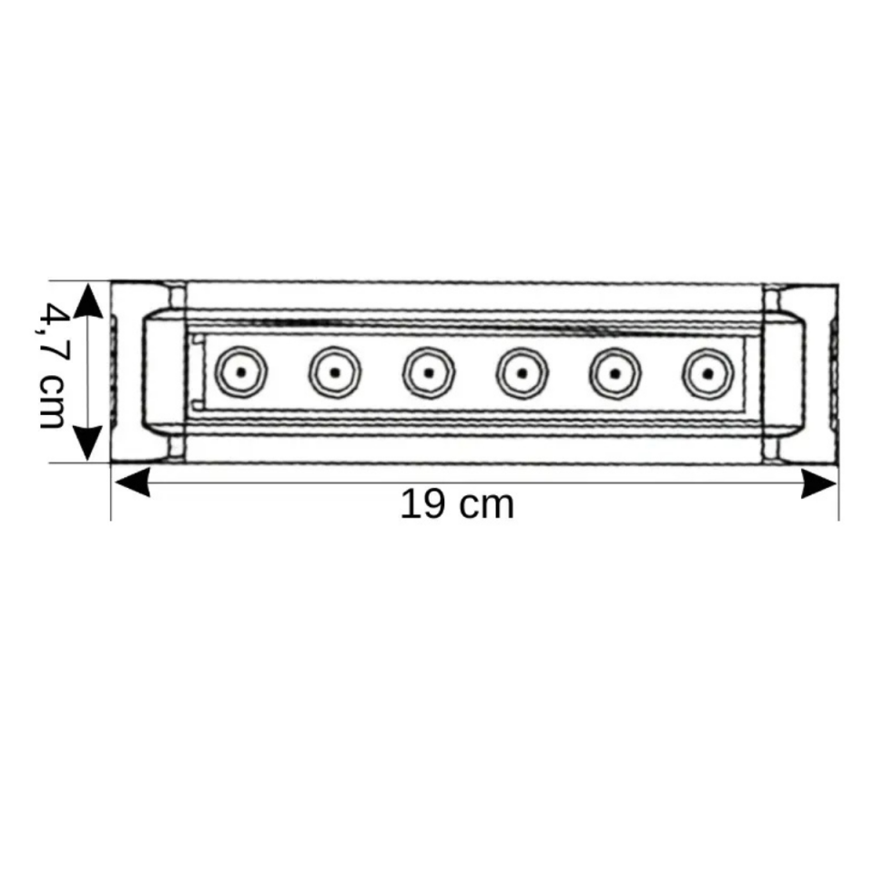 CATA 6W WALLWASHER AMBER 20CM CT-4694A