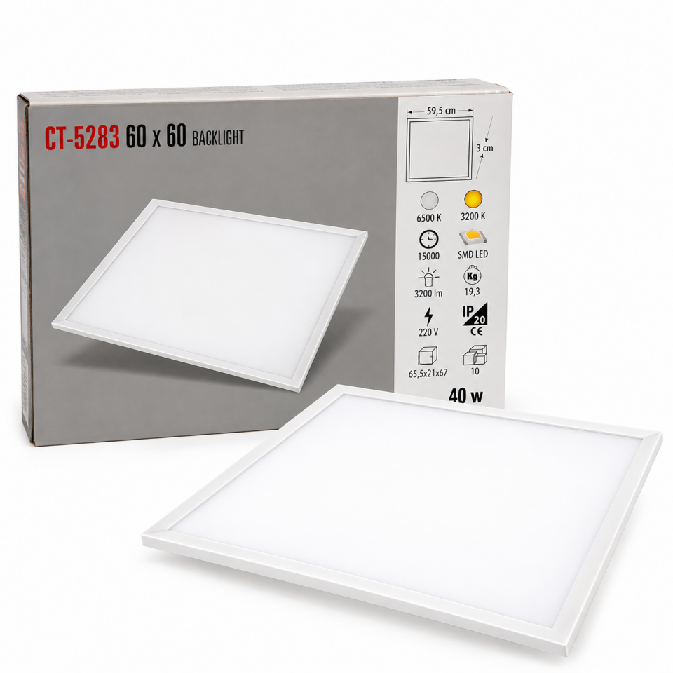 CATA SIVA ALTI 60X60 BACKLIGHT GÜNIŞIĞI LED PANEL 40W CT-5283G
