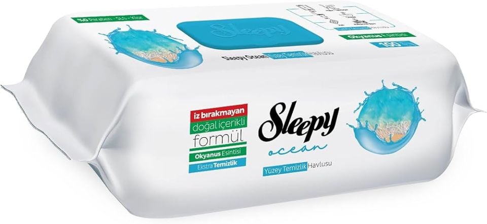 SLEEPY YÜZEY TEMİZLİK HAVLUSU OKYANUS ESİNTİSİ 100 LÜ