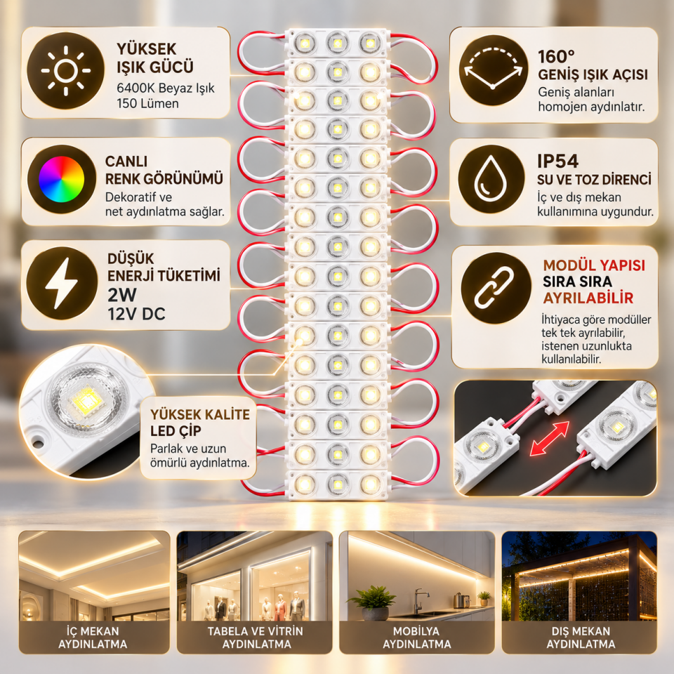 CATA MODÜL LED BEYAZ CT-4592