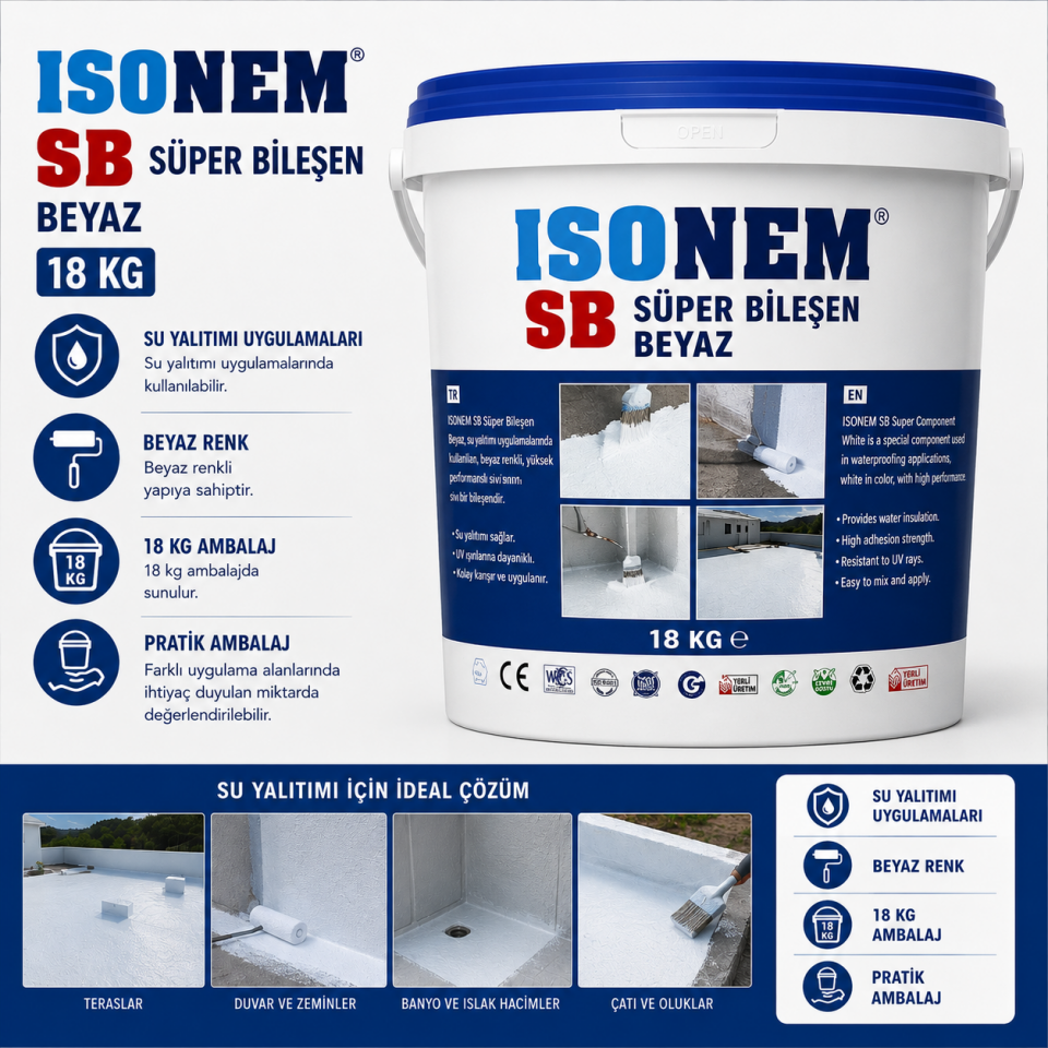 ISONEM SB SÜPER BİLEŞEN BEYAZ 18 KG