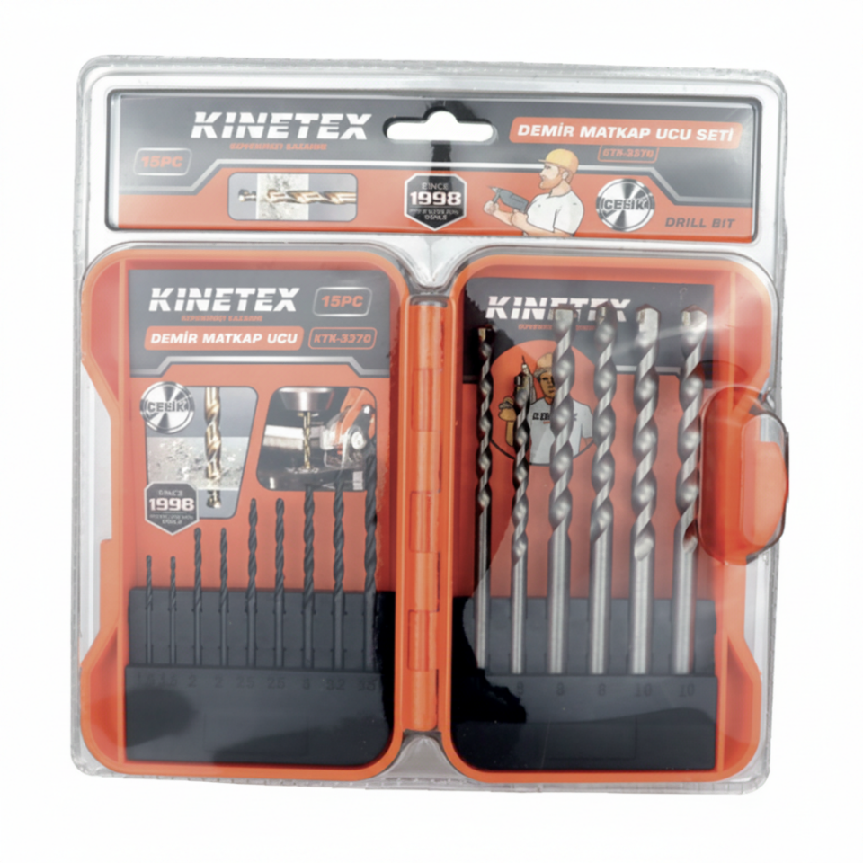 KINETEX DEMİR MATKAP UCU SET 15 PRÇ KTX-3370