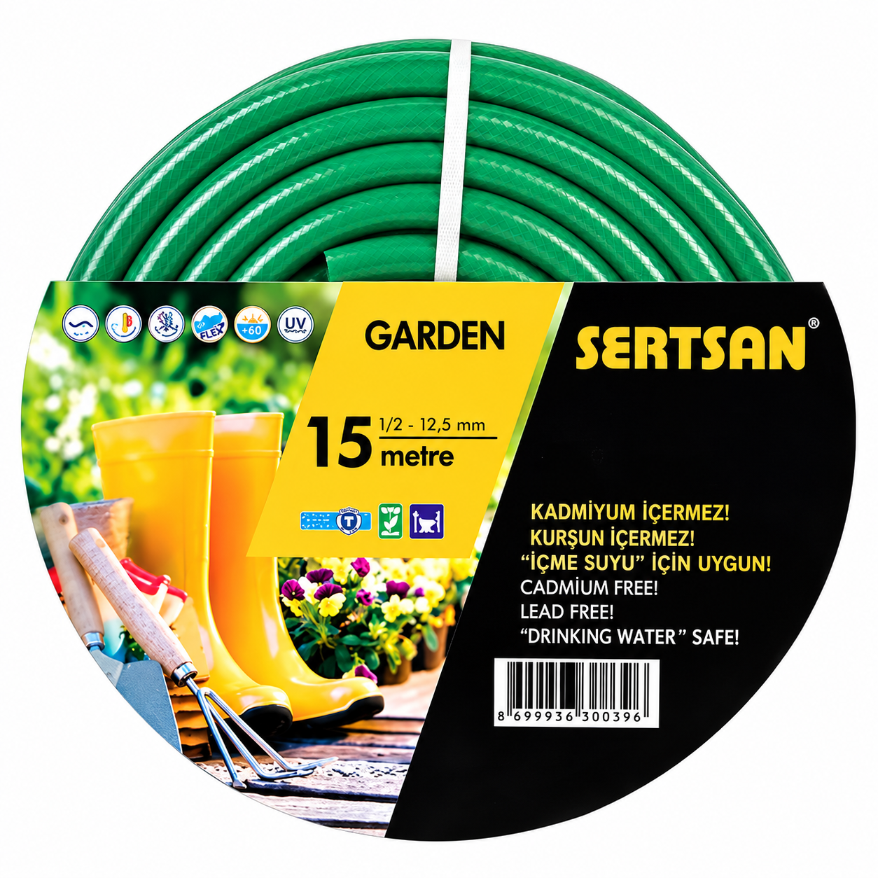 SERTSAN MARKET TİPİ SİLİKONLU PVC HORTUM 15 MT