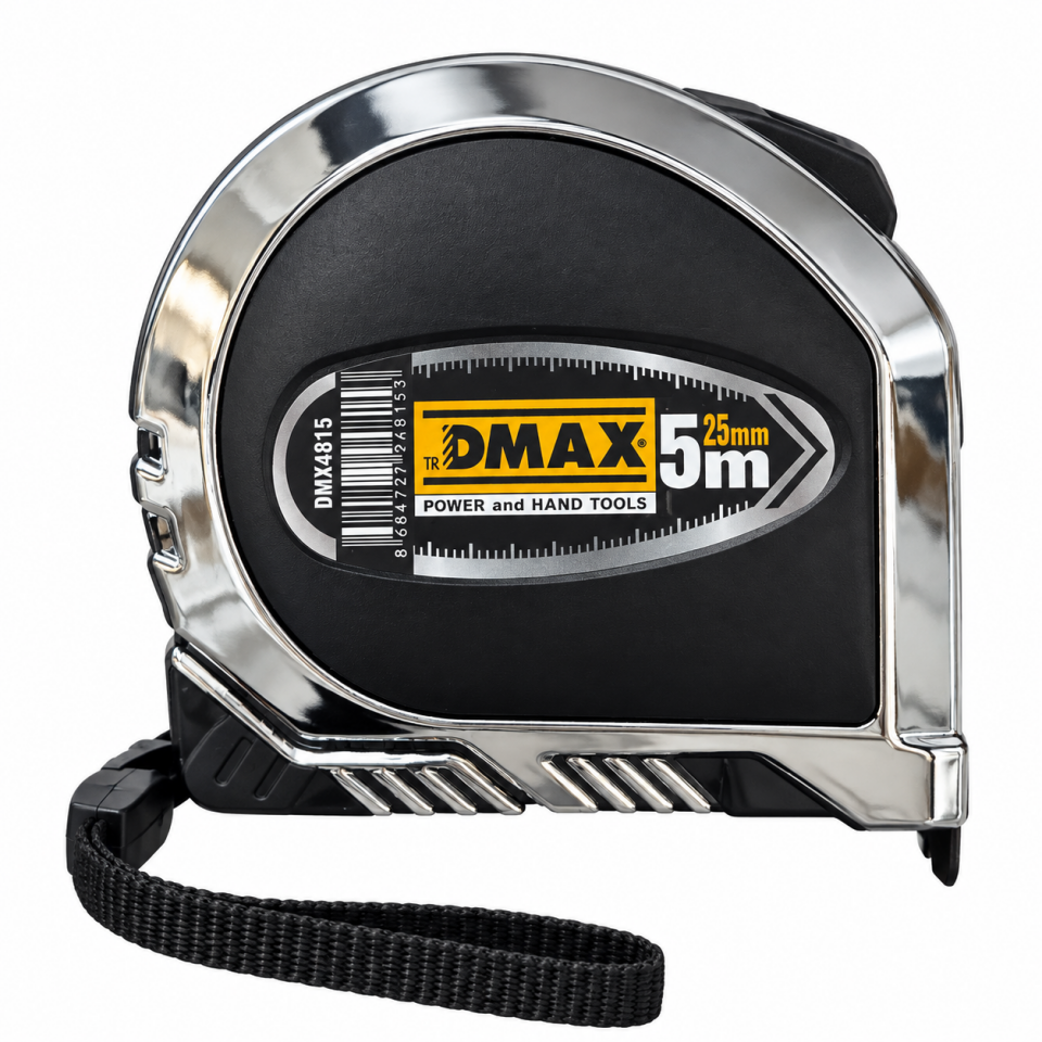 DMAX KROM STOPLU ŞERİT METRE 5X25 MM DMX4815