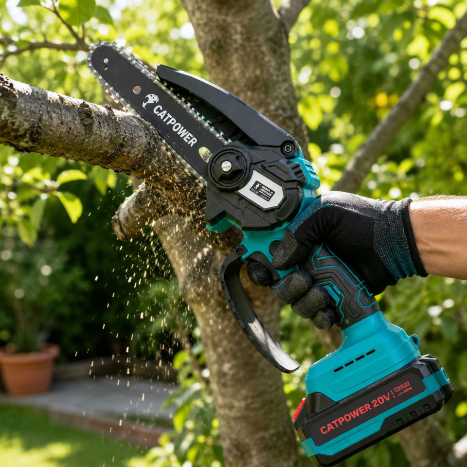 CATPOWER KÖMÜRSÜZ AKÜLÜ DAL BUDAMA VE ZİNCİRLİ TESTERE SET CAT1520