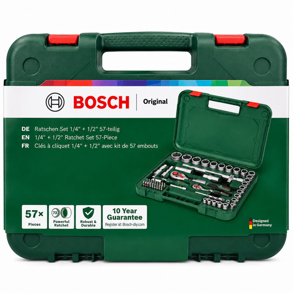 BOSCH LOKMA TAKIMI 56 PARÇA 1/2''+1/4'' 1600A02Z9G