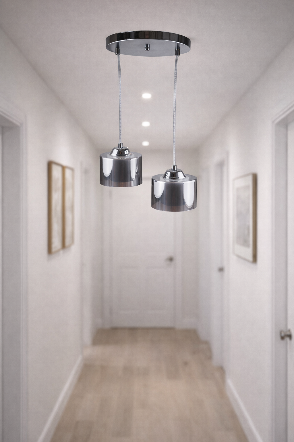 AVİZE AHU 2 Lİ SARKIT KROM