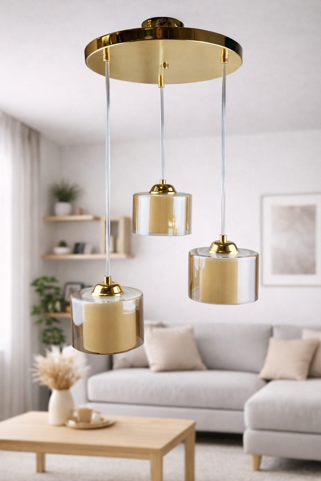 AVİZE AHU 3 LÜ SARKIT GOLD