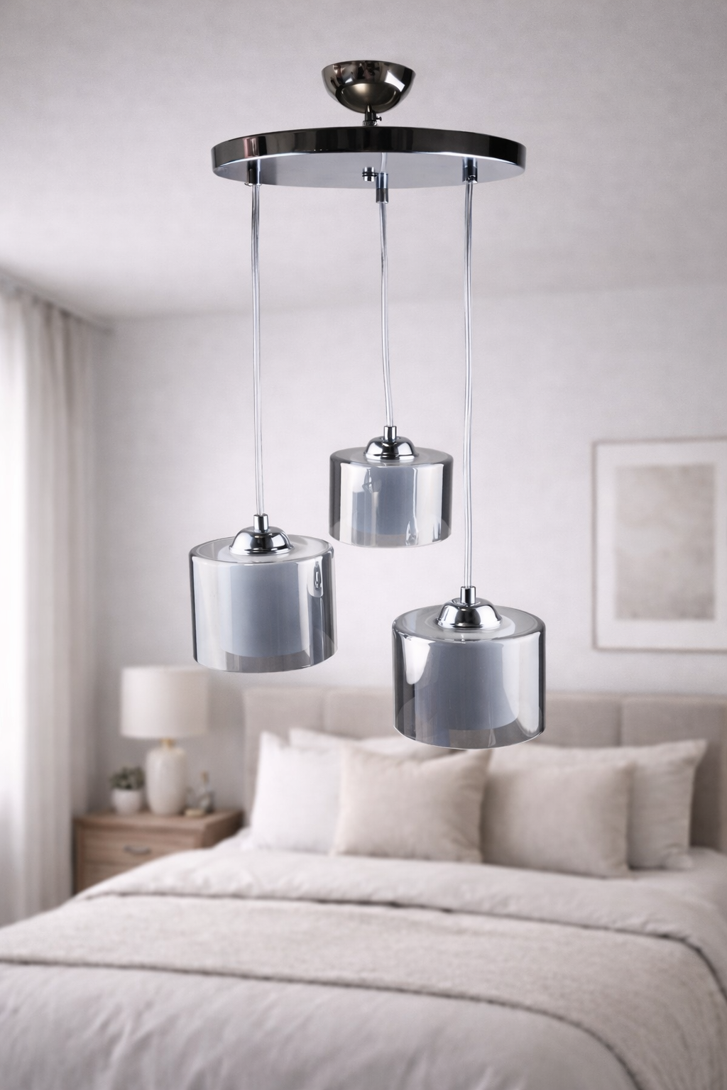 AVİZE AHU 3 LÜ SARKIT KROM