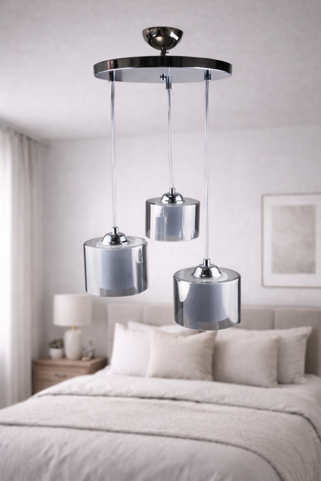 AVİZE AHU 3 LÜ SARKIT KROM