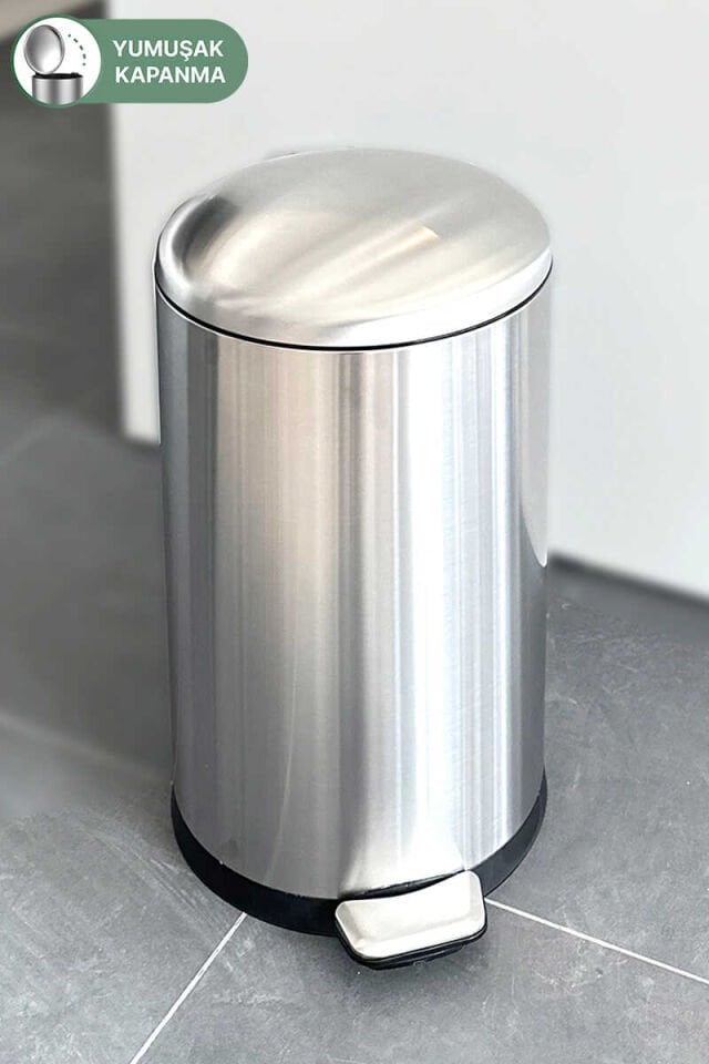 PRİMANOVA ÇÖP KOVASI BOMBE KAPAKLI ÇELİK 40 LT