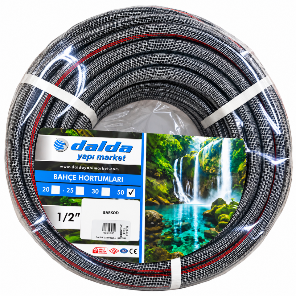 DALDA 1/2 ÖRGÜLÜ HORTUM 50 MT SİYAH UV