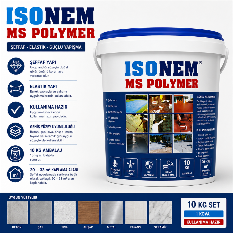 ISONEM MS POLİMER ŞEFFAF 10 KG