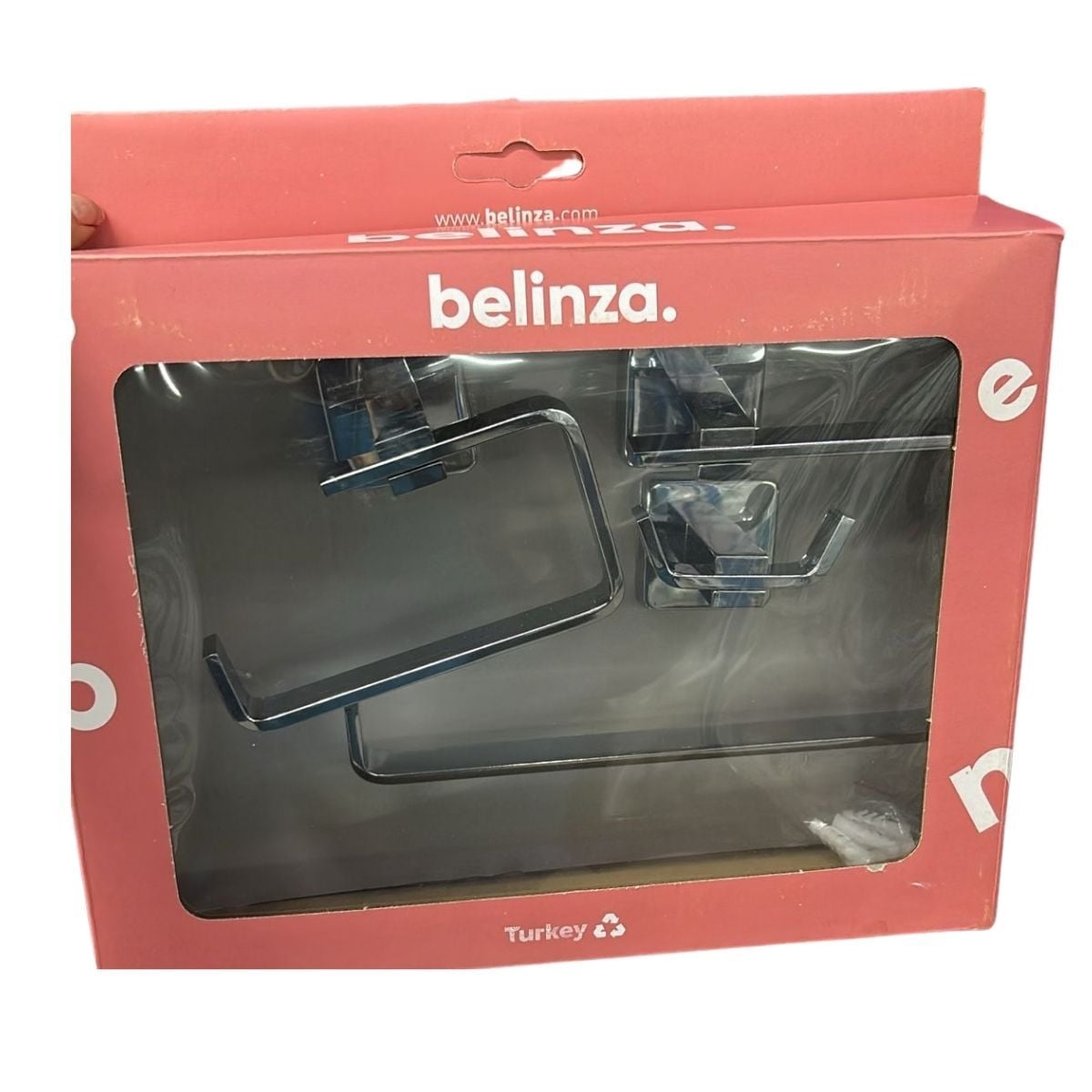 BELİNZA TİME 3 LÜ AKSESUAR SETİ KAPAKSIZ KROM C825