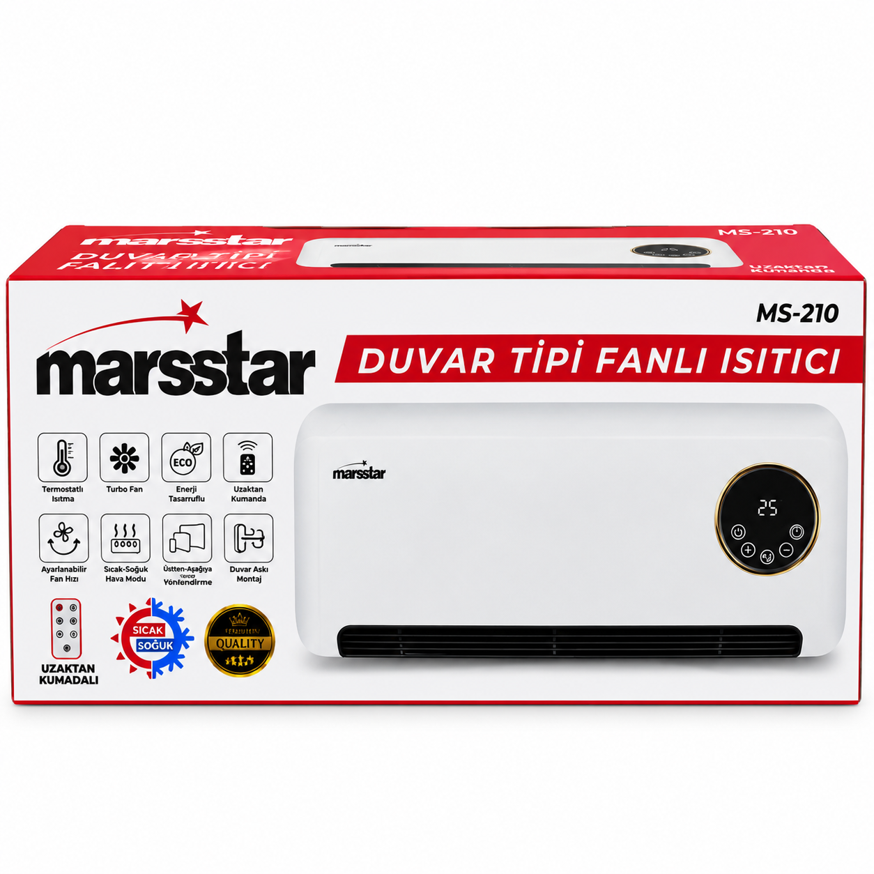 MARSSTAR DUVAR TİPİ FANLI ISITICI MS-210