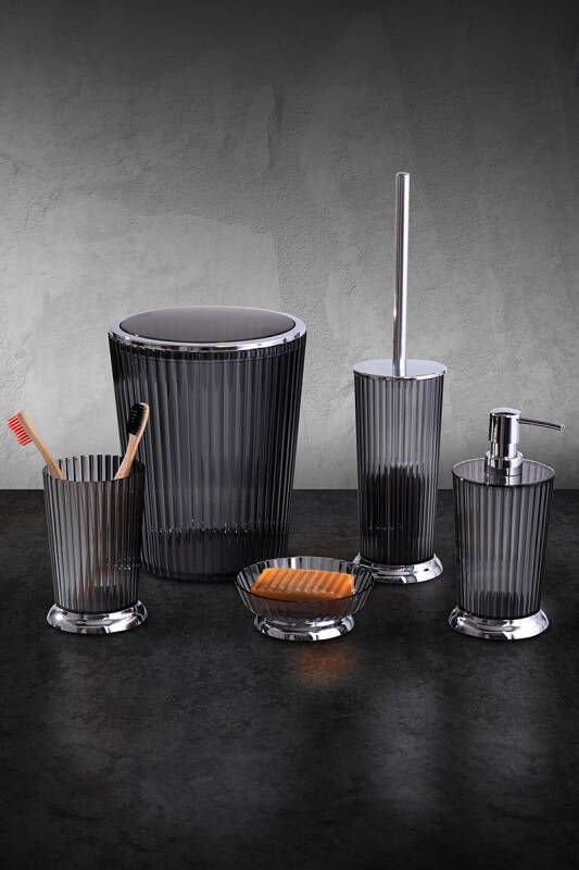 PRİMANOVA NELY BANYO SETİ ŞEFFAF SİYAH