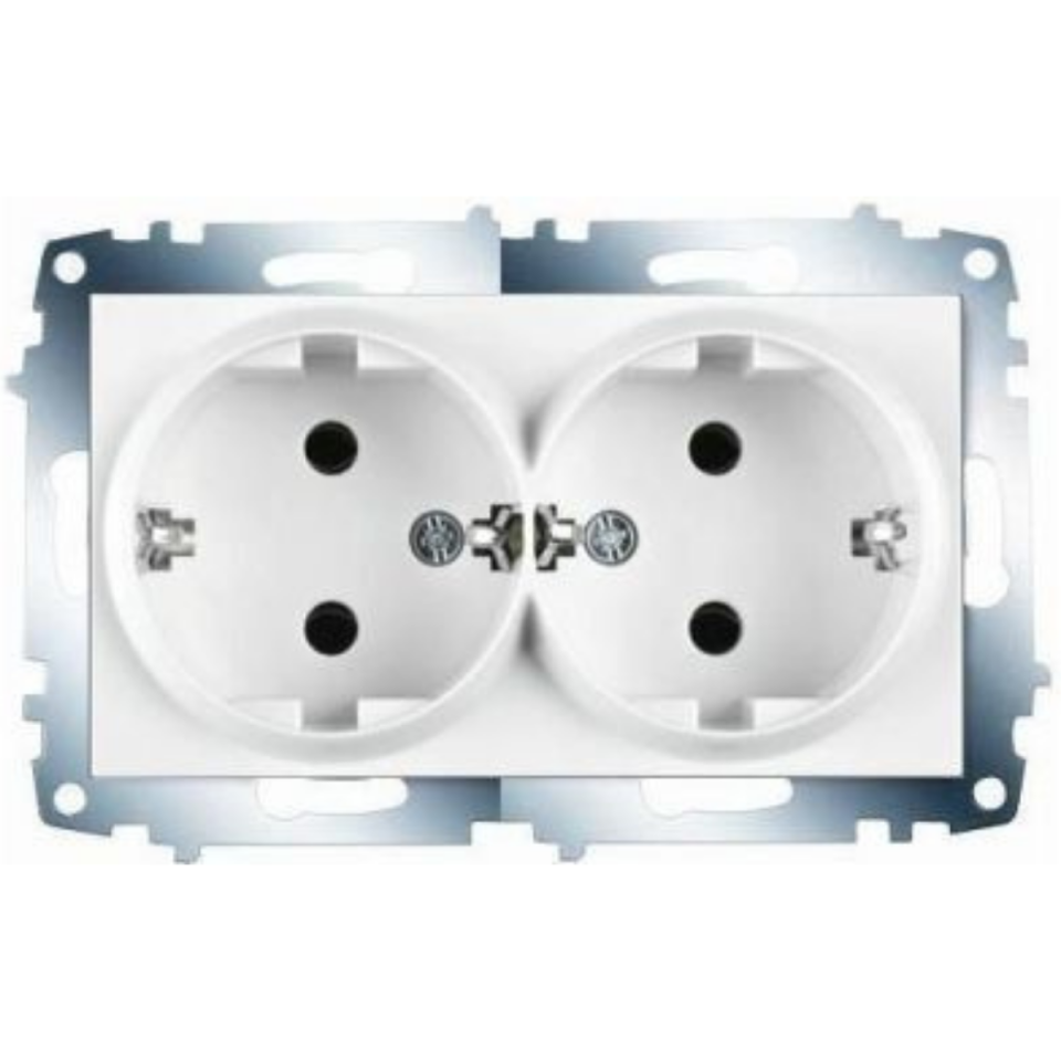 Vİ-KO KARRE İKİLİ TOPRAKLI PRİZ SIVA ALTI MEK.90967056