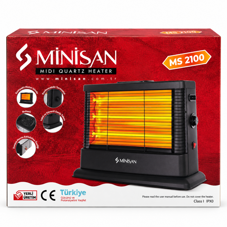 MİNİSAN MX2700 ELEGANCE ŞÖMİNE QUARTZ ISITICI