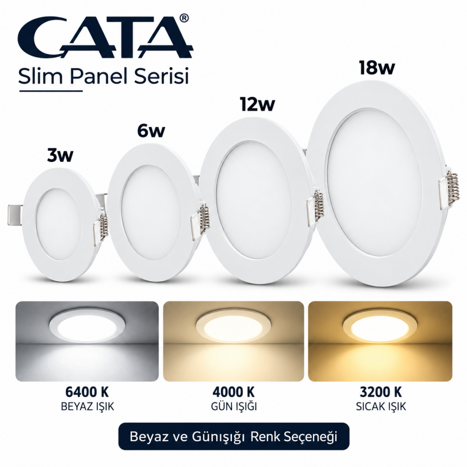 CATA SLİM LED PANEL GÜNIŞIĞI 18W CT-5169G