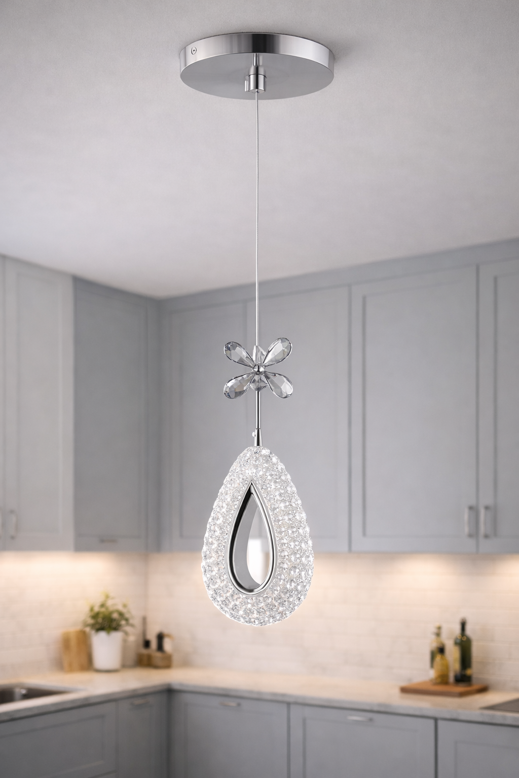 AVİZE HERA KROM TEKLİ LED