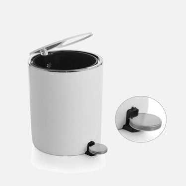 PRİMANOVA LENOX PEDALLI ÇÖP KOVASI 5 LT BEYAZ