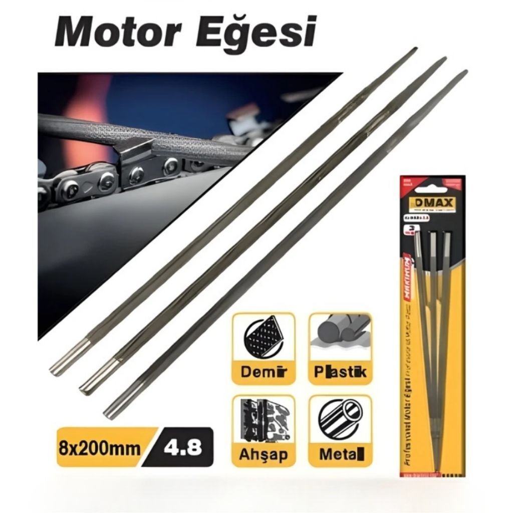 DMAX MOTOR EĞESİ 8X200 4,8 MM 3 LÜ DMX4155