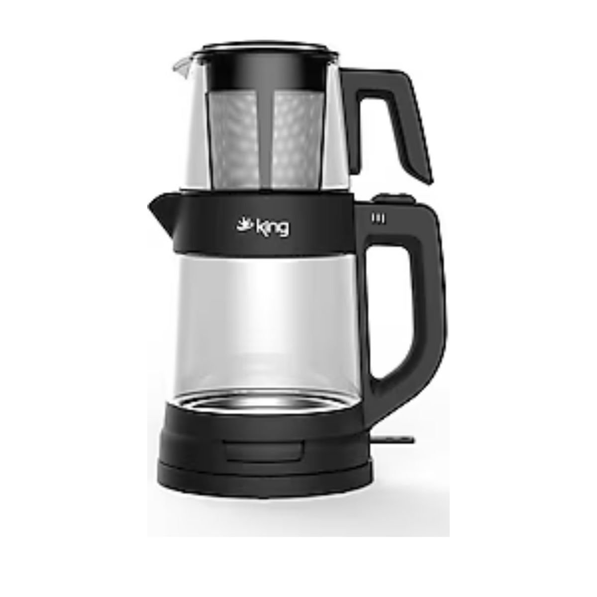 KİNG TEA PRO CAM ÇAY MAKİNESİ SİYAH KMC330