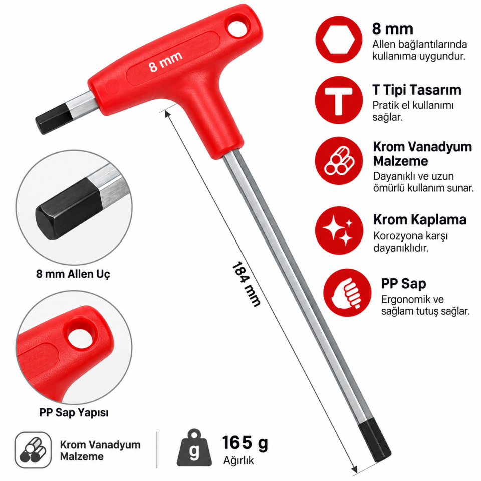 İZELTAŞ T TİPİ ALLEN ANAH. 8MM