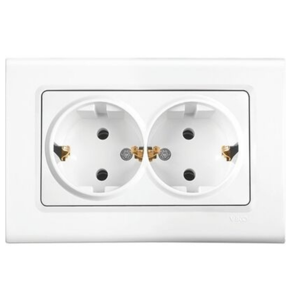 Vİ-KO ROLLİNA BEYAZ 2 Lİ TOPRAKLI PRİZ 9044X056