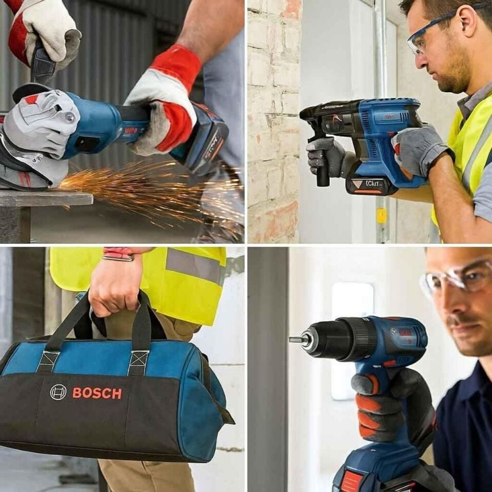 BOSCH 3 LÜ SET GSR 180-GBH 180-GWS 18V-8+2X4.0AH AKÜ SET113