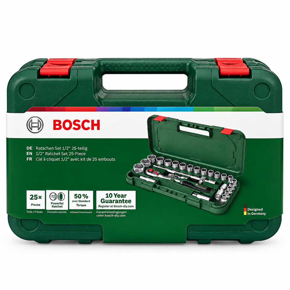 BOSCH LOKMA TAKIMI 25 PARÇA 1/2'' 1600A02Z9F