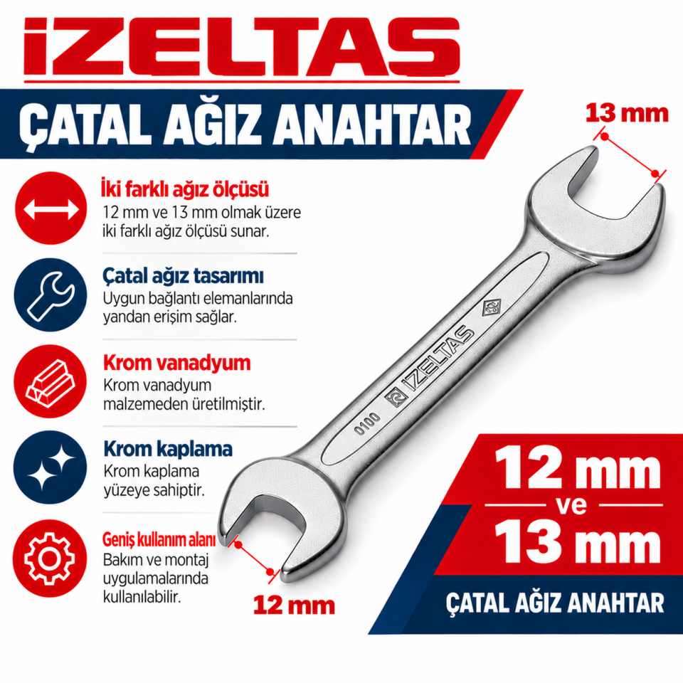 İZELTAŞ 12X13 ÇATAL ANAH.