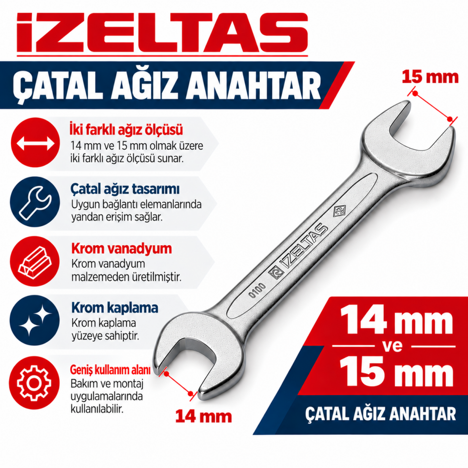 İZELTAŞ 14X15 ÇATAL ANAH.