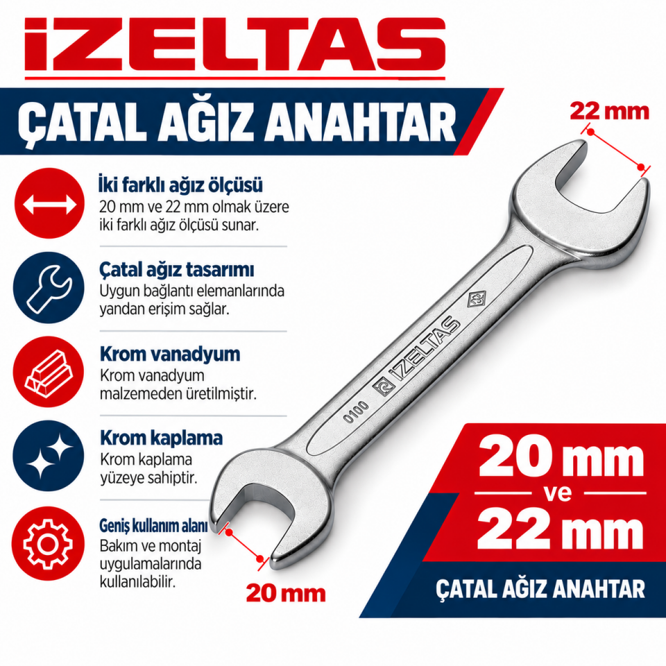 İZELTAŞ 20X22 ÇATAL ANAH.