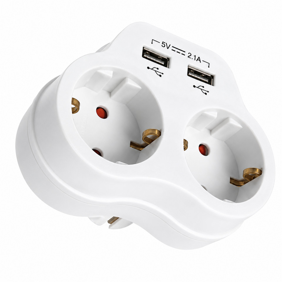 Vİ-KO İKİLİ TOP.USB ÇIKIŞLI FİŞ-PRİZ