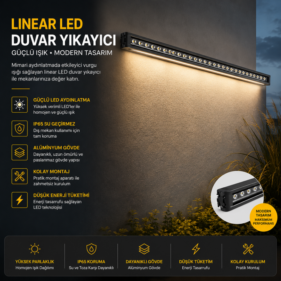 CATA 4697 WALWASHER 1X36 YEŞİL 1MT