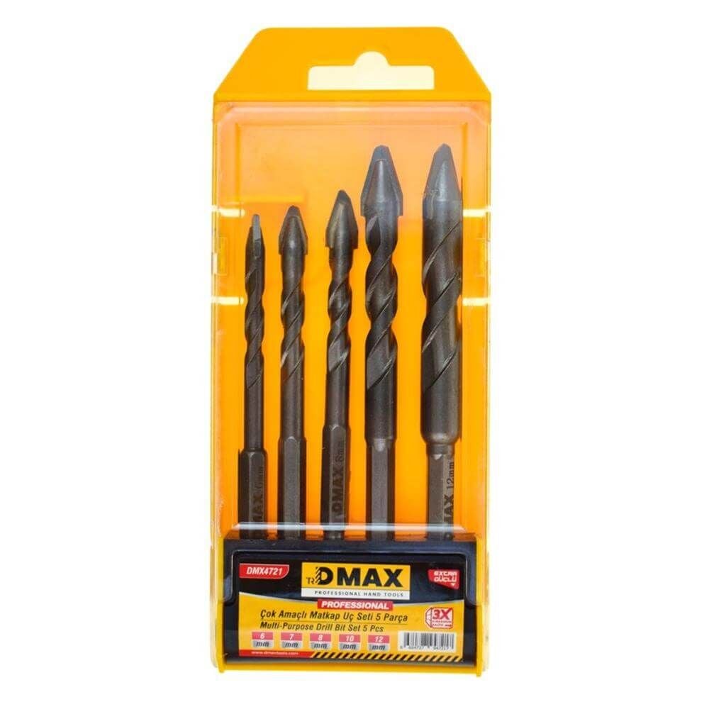 DMAX ÇOK AMAÇLI MATKAP UCU SETİ 5 PARÇA DMX4721