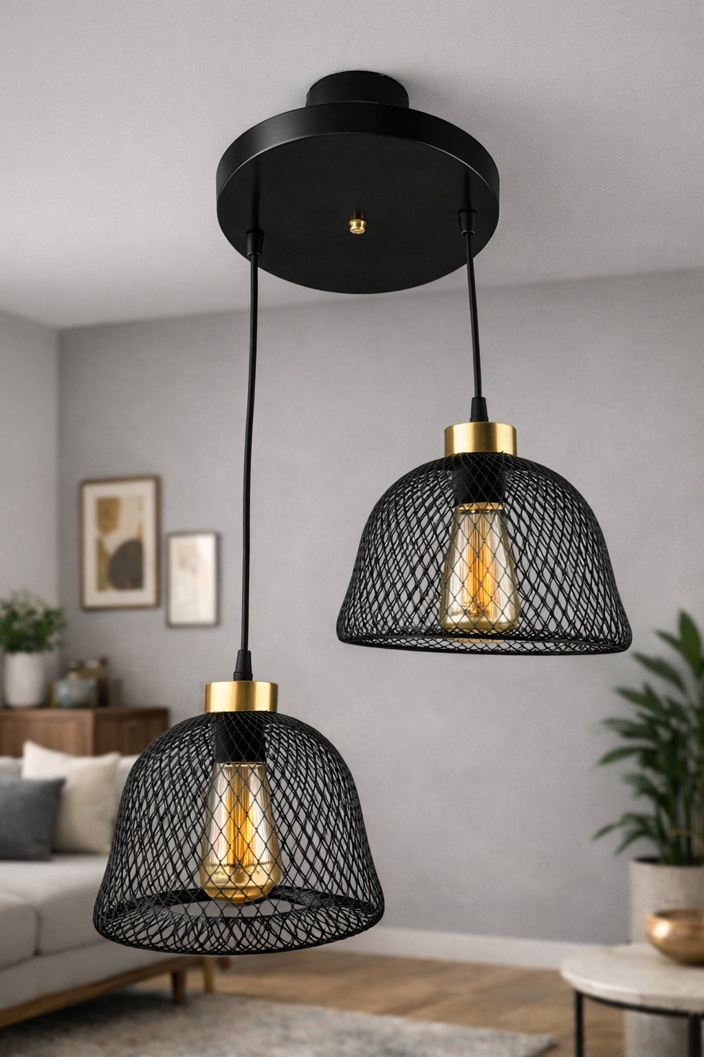 AVİZE ROMA SİYAH 2 Lİ SARKIT