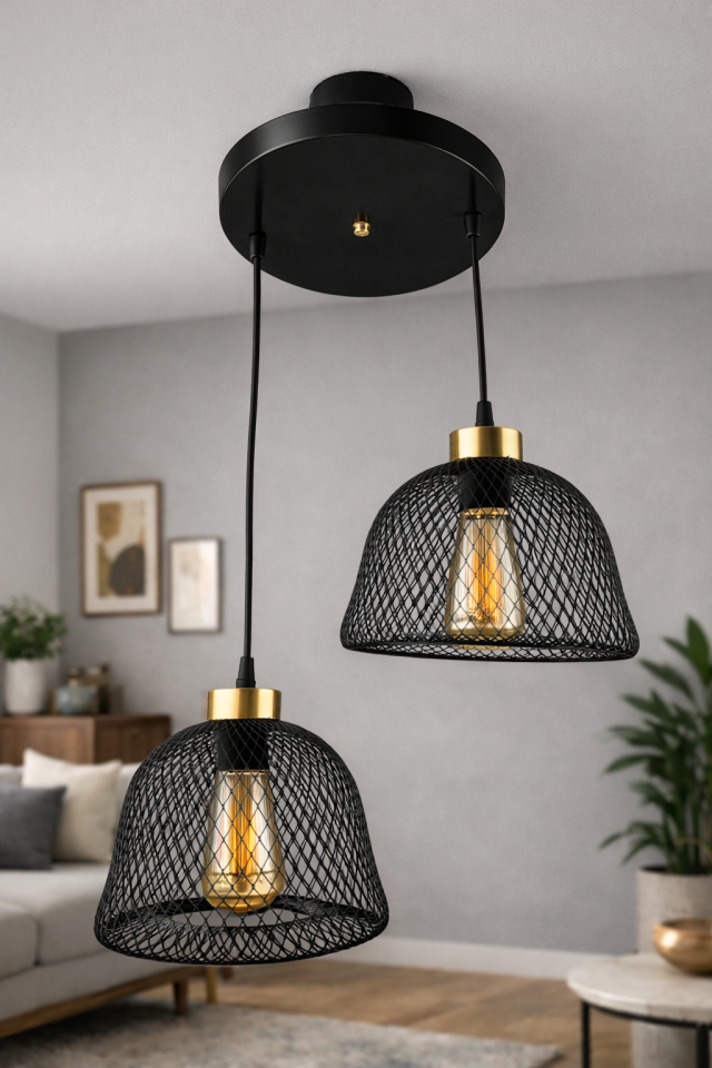 AVİZE ROMA SİYAH 2 Lİ SARKIT